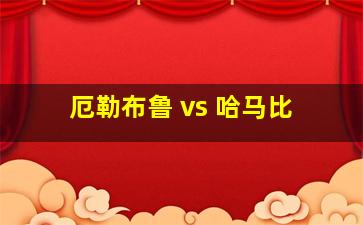 厄勒布鲁 vs 哈马比